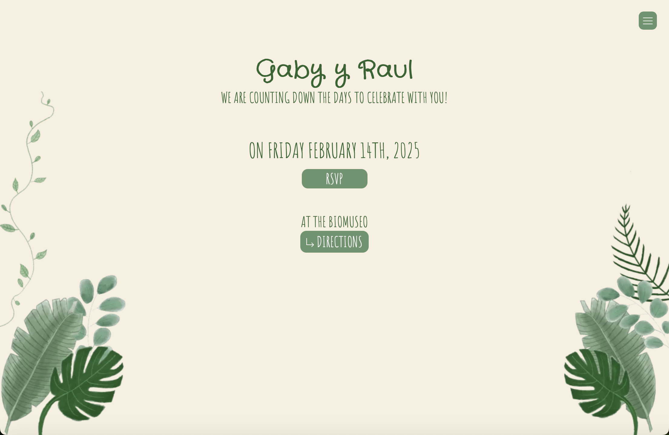 Picture of website's home screen