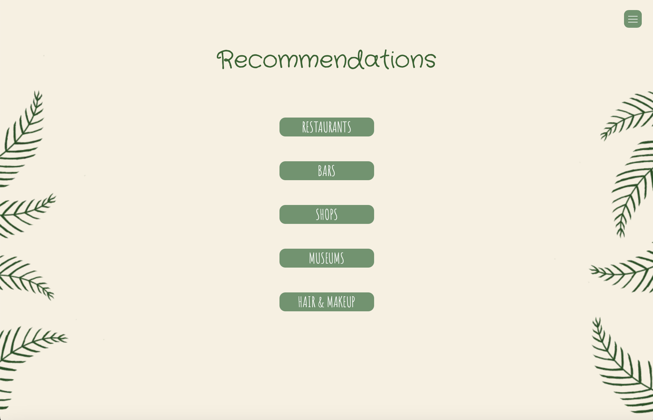 Picture of website's home screen